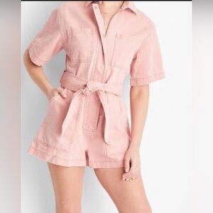 Pink Short Sleeve Jumpsuit
